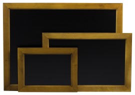 Lavagna da appendere, nera, con bordo in legno, 30x40cm