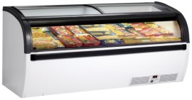 Congelatore per supermercato per installazione dell&39;isola, coperchio scorrevole in vetro, 200 cm_1