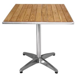 Tavolo bistro quadrato Bolero con piano in legno di frassino 70cm_1