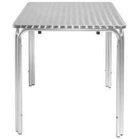 Tavolo da bistrot quadrato in acciaio inox Bolero da 60 cm_1