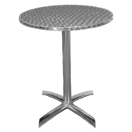 Tavolo rotondo Bolero con tavolo ribaltabile in acciaio inox da 60 cm_1