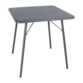 Tavolo quadrato in acciaio Bolero grigio 70cm_1